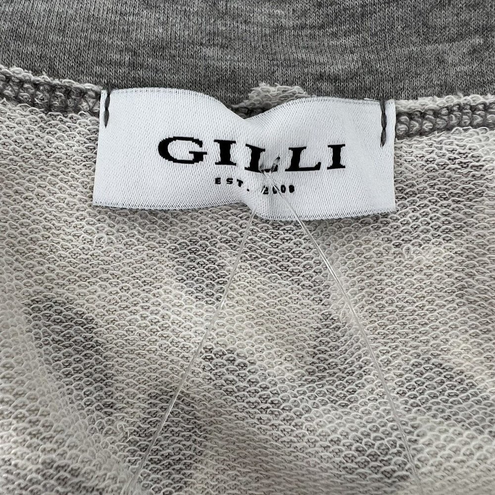 New Gilli Top Size M Light Taupe Leopard Pull Over Long Sleeve Oversized Knotted - Picture 5 of 8